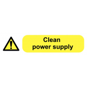 Clean Power Supply Power Socket Warning Label