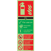 Xtra-Glo Co2 Fire Extinguisher Aluminium Sign