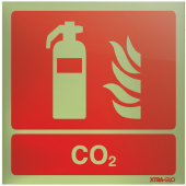 Co2 Fire Extinguisher Highly Photo-luminescent Acrylic I D Signs