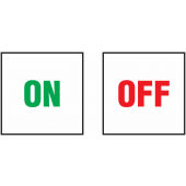 Colour Coded Indicator Labels With Text On Off