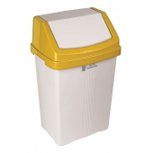 Colour Coded Swing Bins Yellow Lid 12 Litre Capacity
