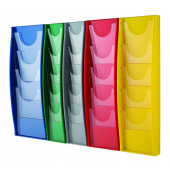 Coloured Wall Mountable Leaflet Dispensers