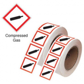 Compressed Gas GHS Symbols On-a-Roll Of 250