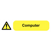 Warning Computer Power Socket Warning Labels