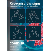 Coronavirus COVID-19 Recognise The Signs Poster