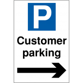 Customer Parking Arrow Right Customer Parking Signs