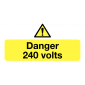 Danger 240 Volts Eco Friendly Safety Labels On-a-Roll