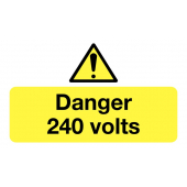 Danger 240 Volts Roll Of Self Adhesive Safety Labels