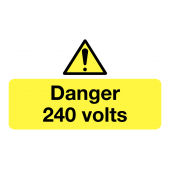 Danger 240 Volts Vinyl Safety Labels On-a-Roll