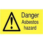 Danger Asbestos Hazard Vinyl Safety Labels On-a-Roll