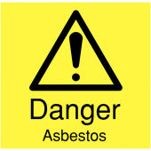 Danger Asbestos Vinyl Safety Labels On-a-Roll
