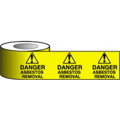 Danger Asbestos Removal Barrier Warning Tape