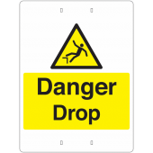 Danger Drop Post Mount Sign