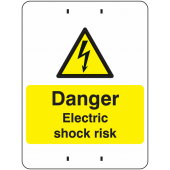 Danger Electric Shock Risk Post Mount Sign