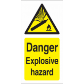 Danger Explosive Hazard Vinyl Safety Labels On-a-Roll