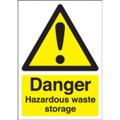 Danger Hazardous Waste Storage Sign