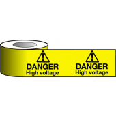 Danger High Voltage Barrier Warning Tape