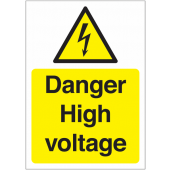 Danger High Voltage Polycarbonate Hazard Sign