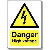 Danger High Voltage Polyester Sign