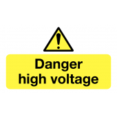 Danger High Voltage Vinyl Safety Labels On-a-Roll