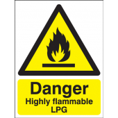 Danger Highly Flammable LPG Sign