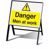 Danger Men At Work Stanchion Warning Signs