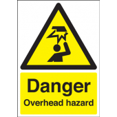 Danger Overhead Hazard Sign