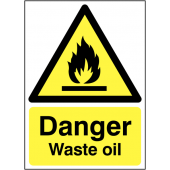 Danger Waste Oil Sign