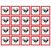 GHS Symbols On-a-Sheet  With Dangerous for the Environment