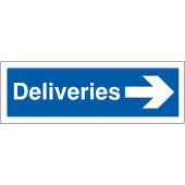 Deliveries Right Arrow Sign