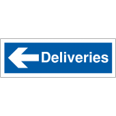 Deliveries With Left Arrow Deliveries Information Signs