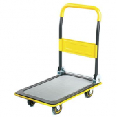 The Deluxe Folding Platform Trolleys are the ideal choice for transporting heavy goods around workplaces due to their pressed steel bases which allows for load capacities between 160 and 300kg respectively and features a yellow frame