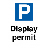 Display Permit Car Parking Vehicle Display Permit Signs