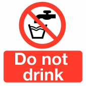 Do Not Drink Prohibition Safety Labels 10 Pack