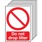 Do Not Drop Litter Pack Of 6 Signs
