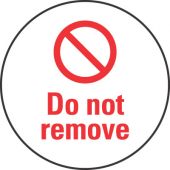 Do Not Remove Electrical Plug Warning Label