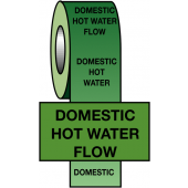 Domestic Hot Water Flow Pipeline Marking Information Tape