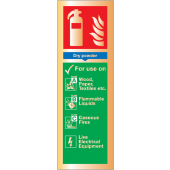Dry Powder Extinguisher Gold Effect Sign