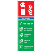 Dry Powder Fire Extinguisher Polyester Sign