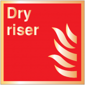 Dry Riser Gold Look Sign