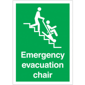 Emergency Evacuation Chair Sign