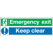 Emergency Exit & Keep Clear Multi-Message Sign