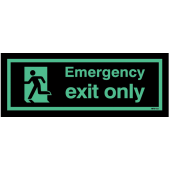 Emergency Exit Only Glow In The Dark Signs