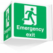 Emergency Exit Projecting 3D Sign
