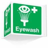 Emergency Eyewash Projecting 3D Sign