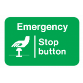 Emergency Stop Button On-The-Spot Labels