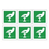 Emergency Stop Safe Condition Symbol Labels On A Sheet