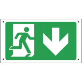 Vandal Resistant Exit Sign With Arrow Down