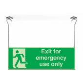 Exit For Emergency Use Only Extra Hanging Signs