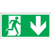 Exit With Directional Arrow Down Sign